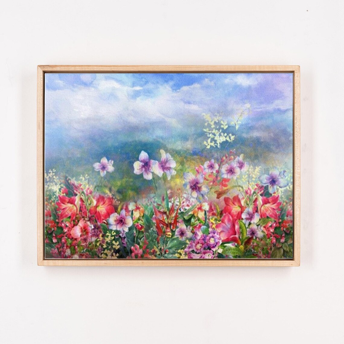 Bright Watercolor Wildflowers Blooming In A Sunny Field Art Poster - Image 4