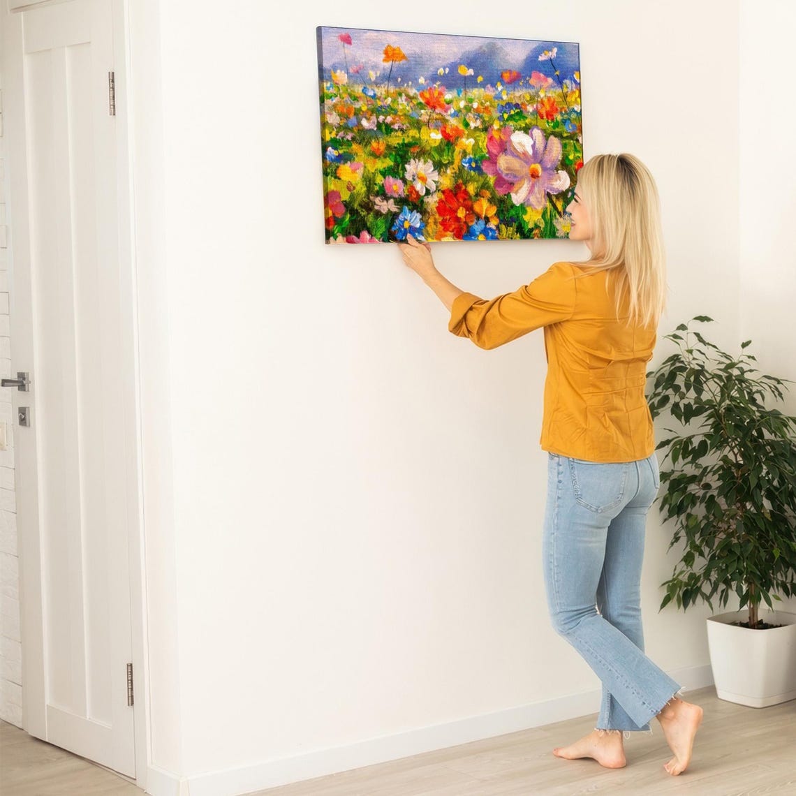 Vibrant Wildflower Meadow Impressionist Garden Painting Poster - Image 5
