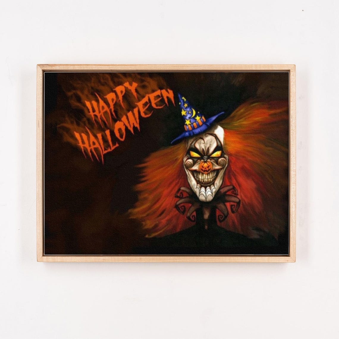 Happy Halloween Scary Clown Face With Witch Hat Spooky Poster - Image 4