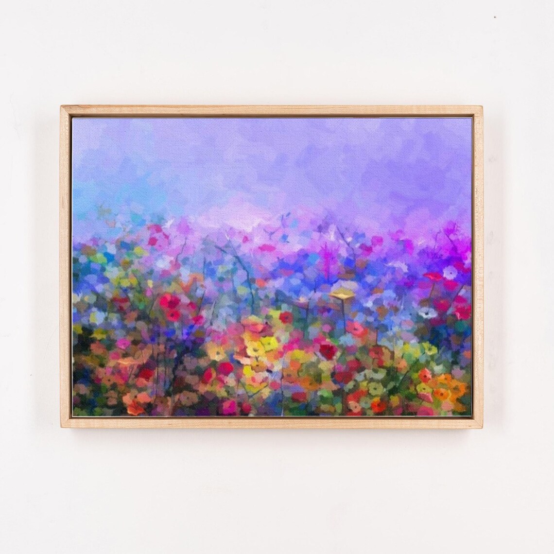 Violet Sky Wildflower Meadow Impressionist Flower Field Poster - Image 4