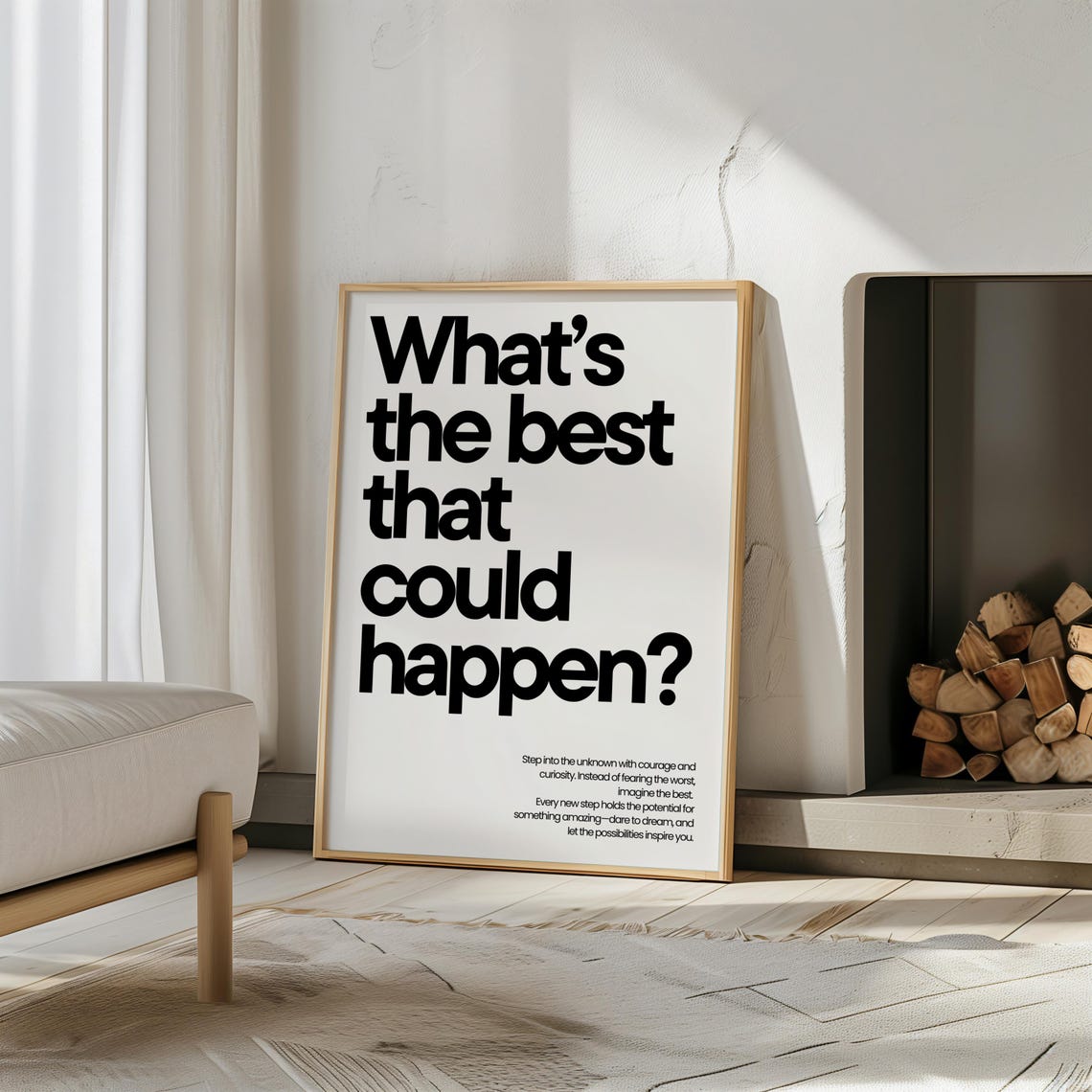 Whats The Best That Could Happen Motivational Print - Image 3