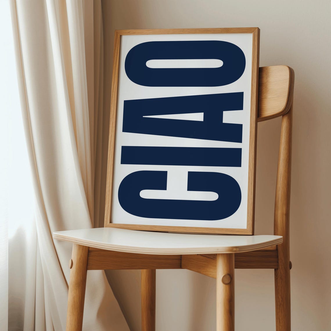Ciao Print Retro Italy Typography Poster