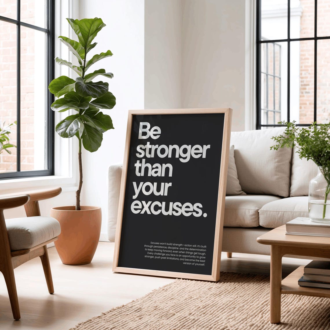 Be Stronger Than Your Excuses Motivational Poster - Image 2