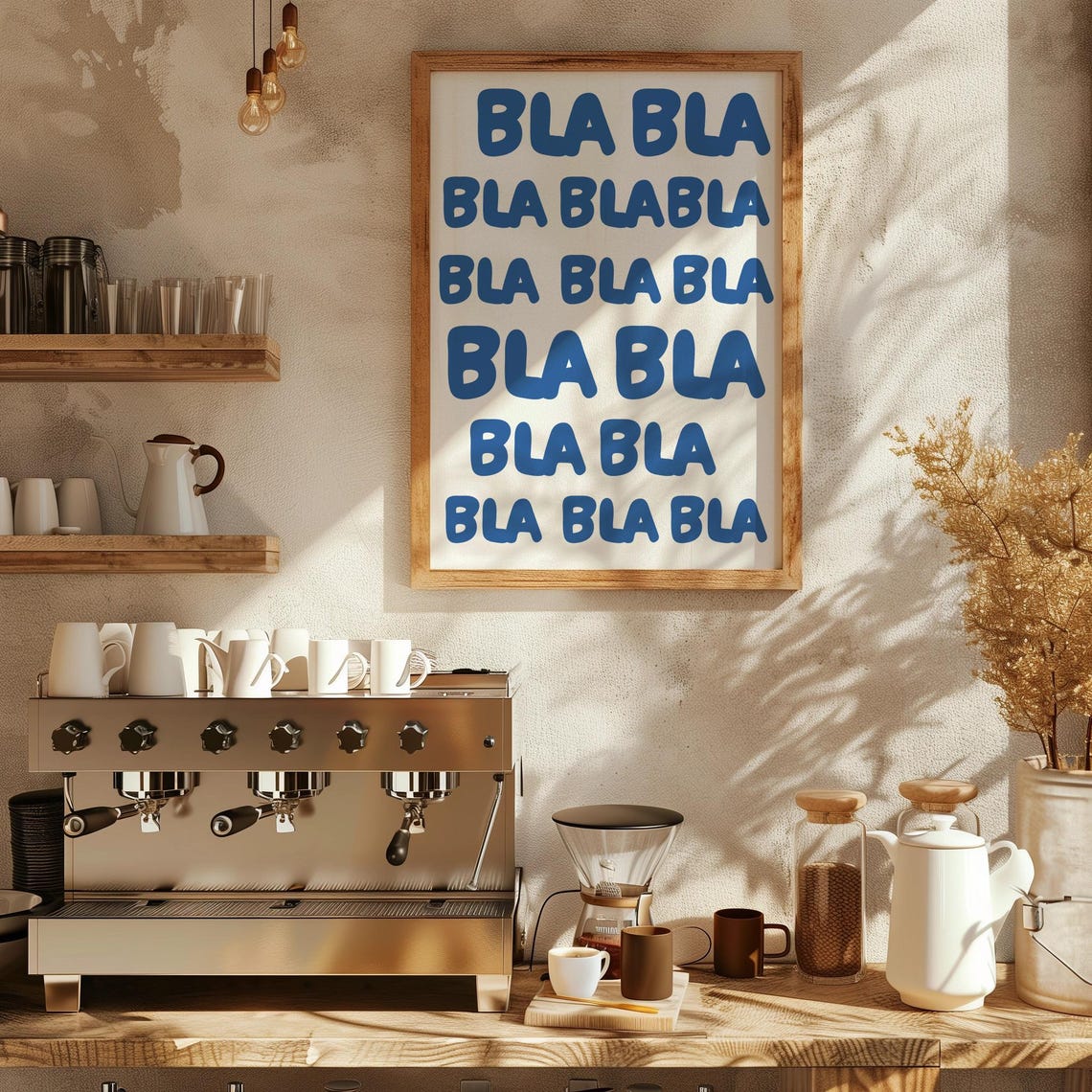 Bla Typography Funny Entryway Decor Art Print - Image 2