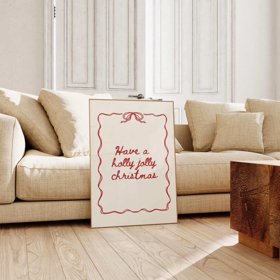 Merry Christmas Winter Minimalist Quote Art Print - Image 2