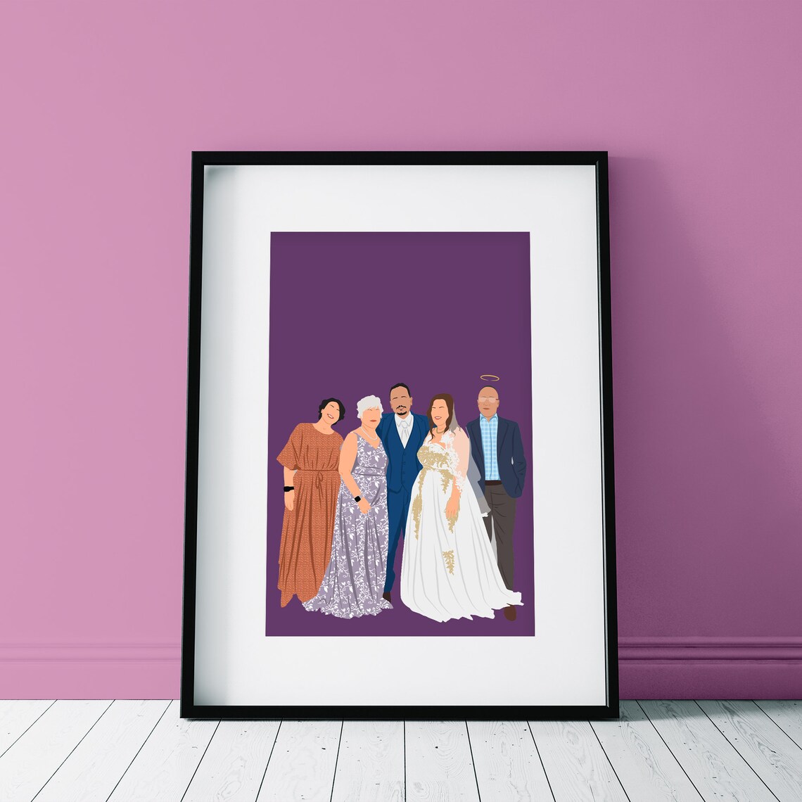 Handmade Custom Portrait, Personalized Gift For Her - Image 3