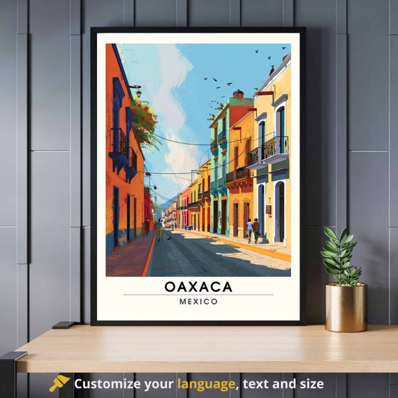 Oaxaca Poster Print Mexico Travel Printing Guelaguetza Festival