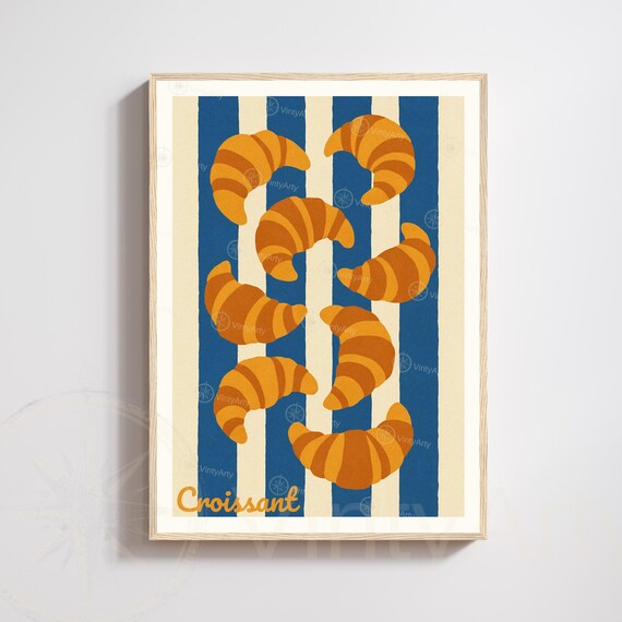 Croissant Print Poster Kitchen