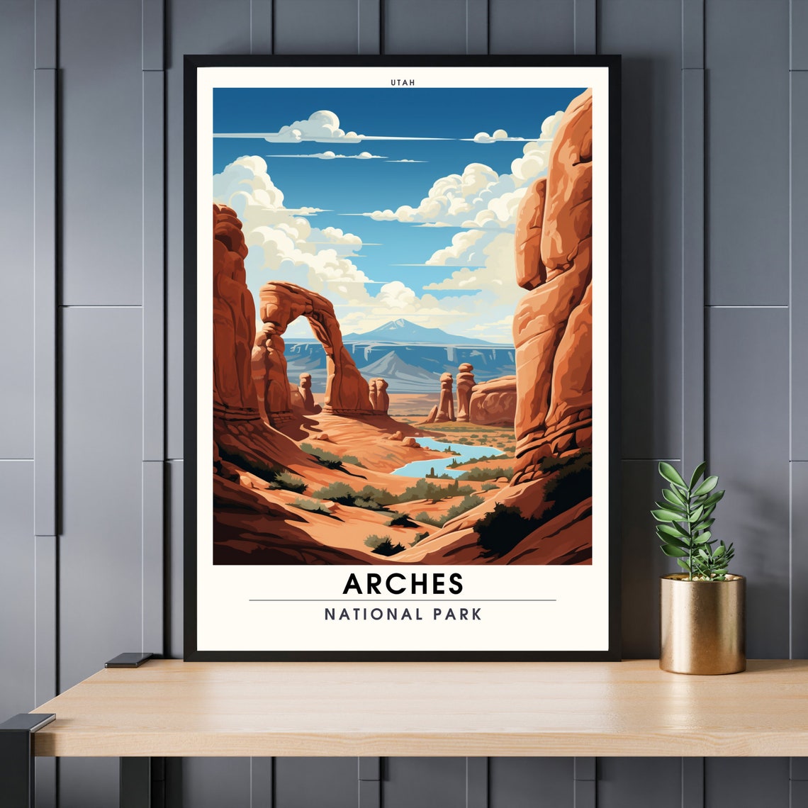 Arches National Park Utah Delicate Arch Desert Sunset Poster