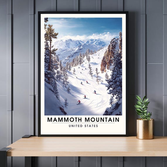 Mammoth Mountain Poster Usa Ski Sierra Nevada