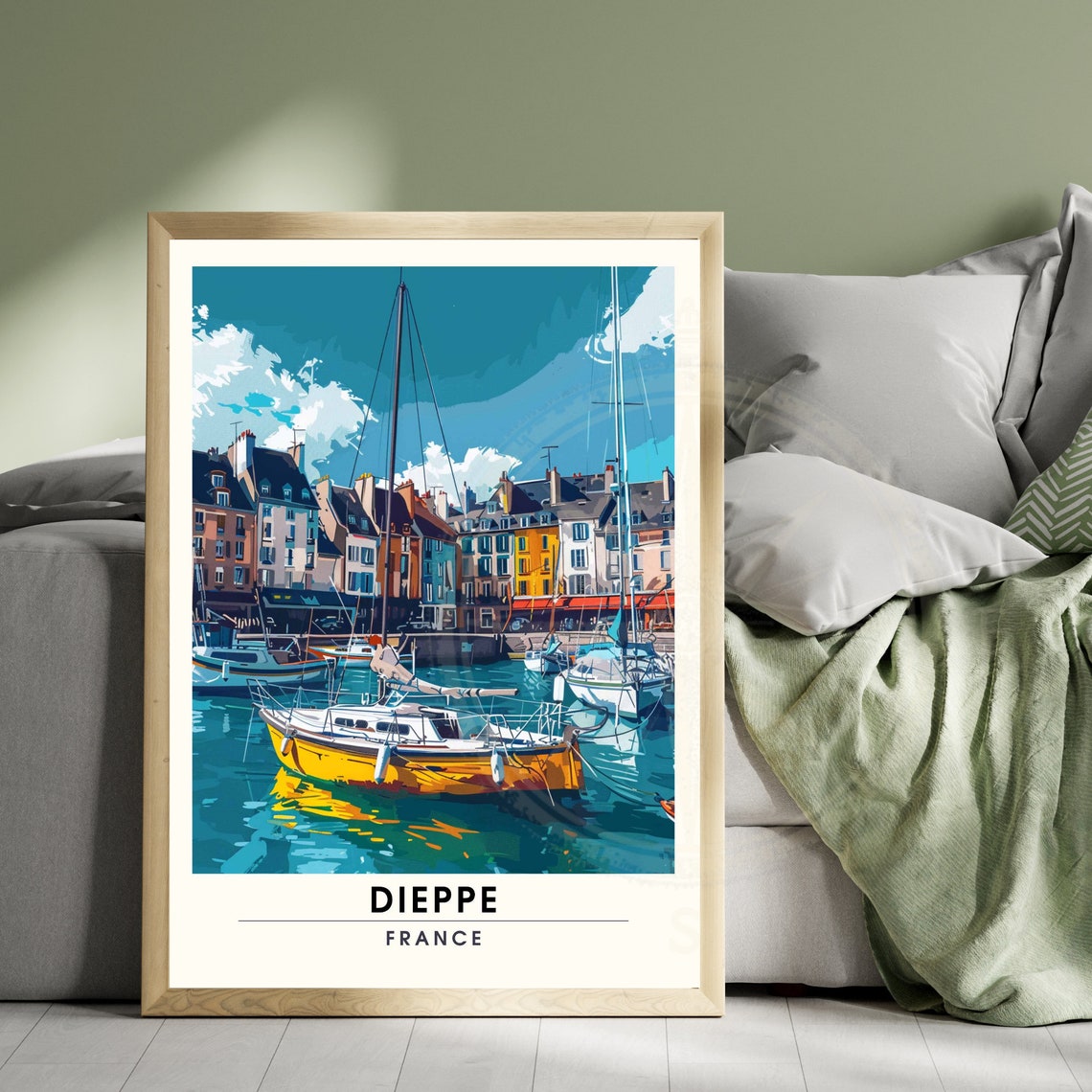 Dieppe Travel Poster, France Port Print