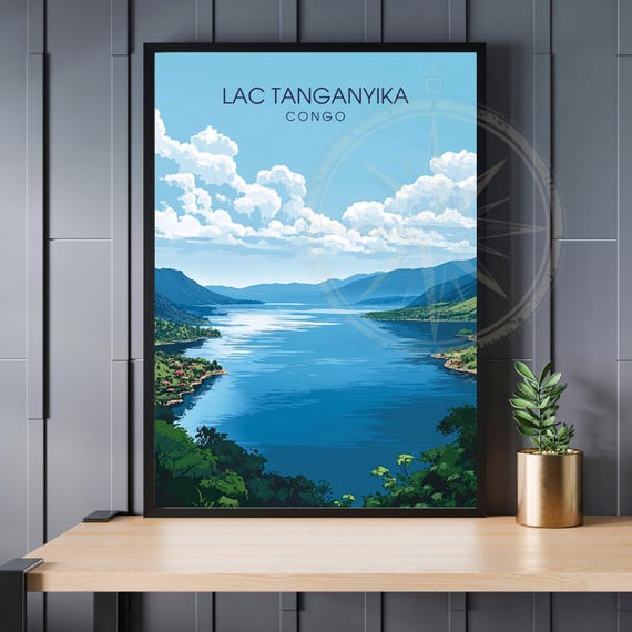 Lake Tanganyika Poster Congo Print