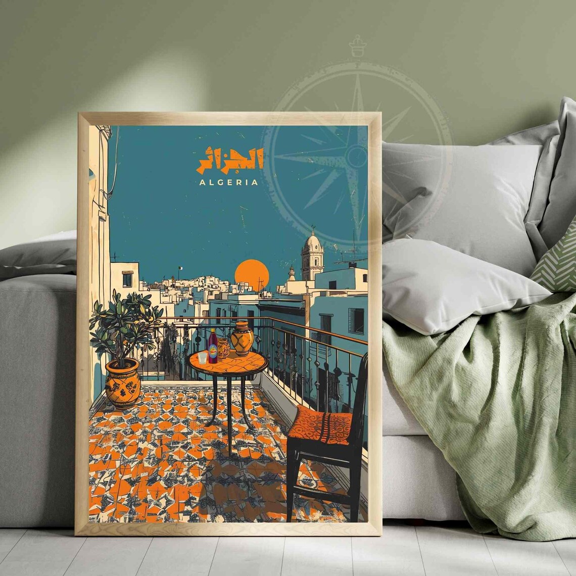 Algiers Vintage Travel Poster Art Print - Image 3