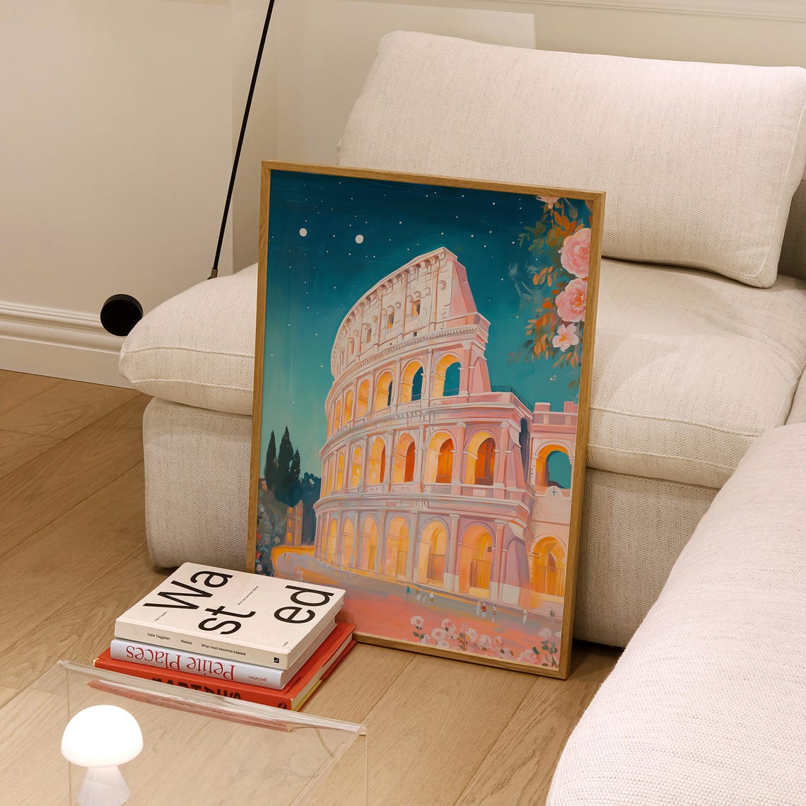 Colosseum Rome Art Print, Soft Nighttime Cityscape - Image 3