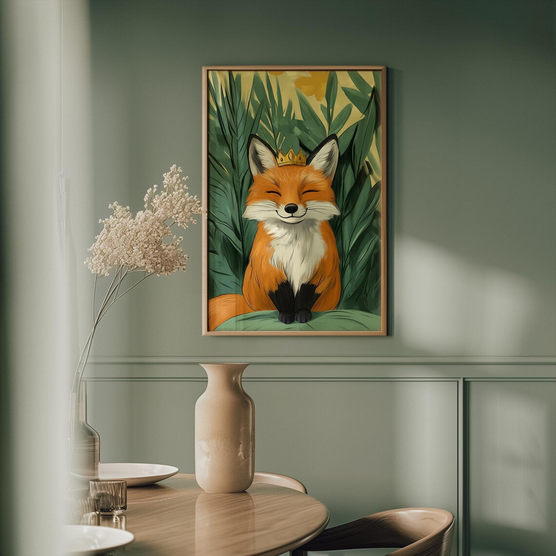 Quirky Fox Art Print, Maximalist Animal Poster - Image 3