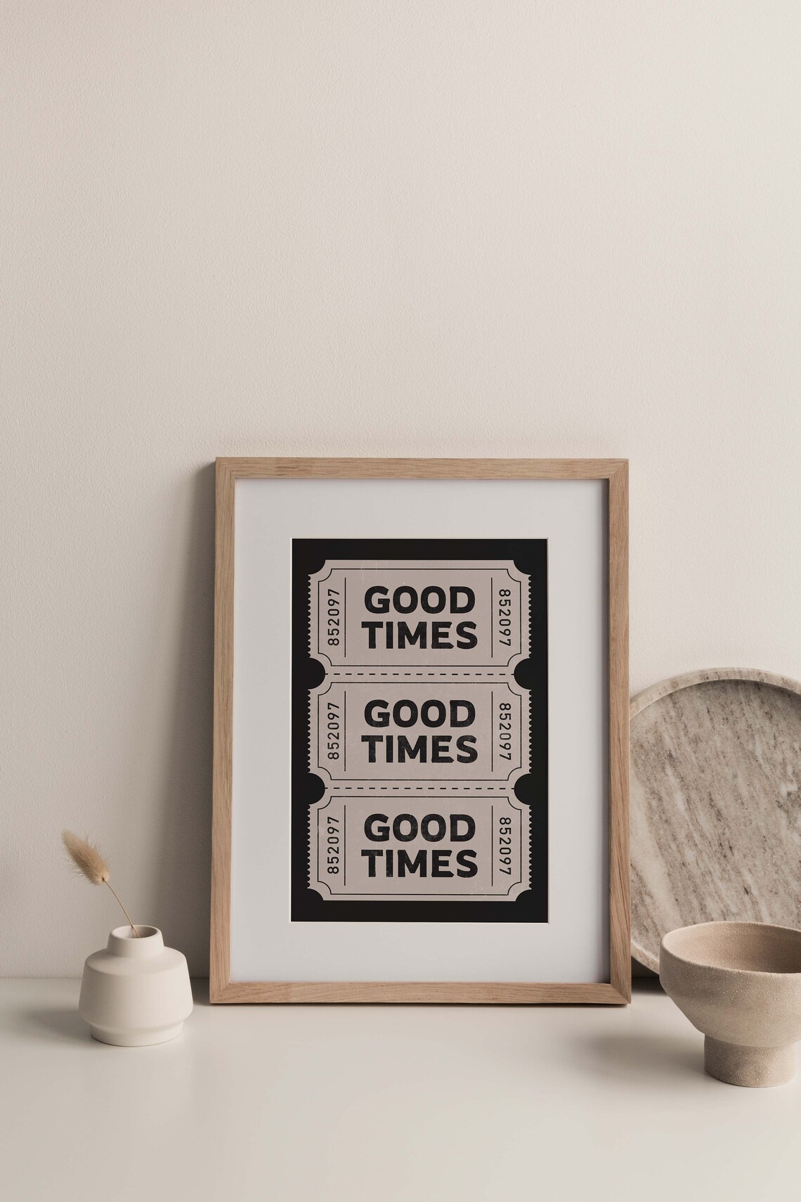Good Times Ticket Retro Bar Cart Wall Art Print - Image 2