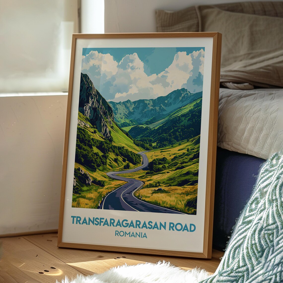 Transfagarasan Romania Winding Mountain Road Valley Travel Poster - Image 3