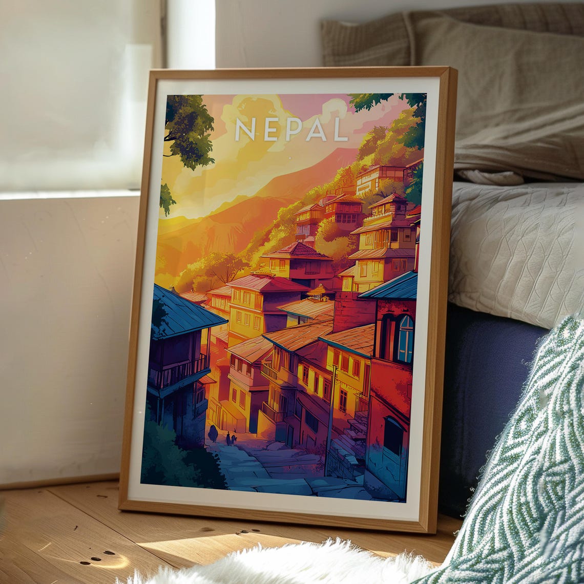 Nepal Poster Wall Art The Himalayas Trecking Kathmandu Hiking Mount Everest Base Camp - Image 3