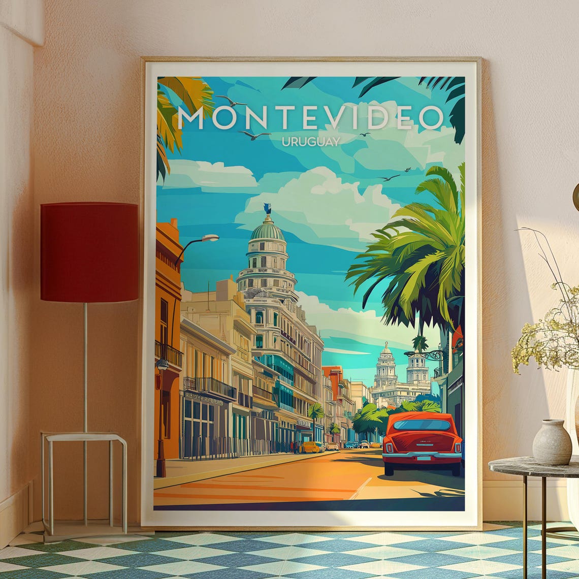 Montevideo Poster Uruguay Art Travel Print Wall Backpacking South America - Image 2