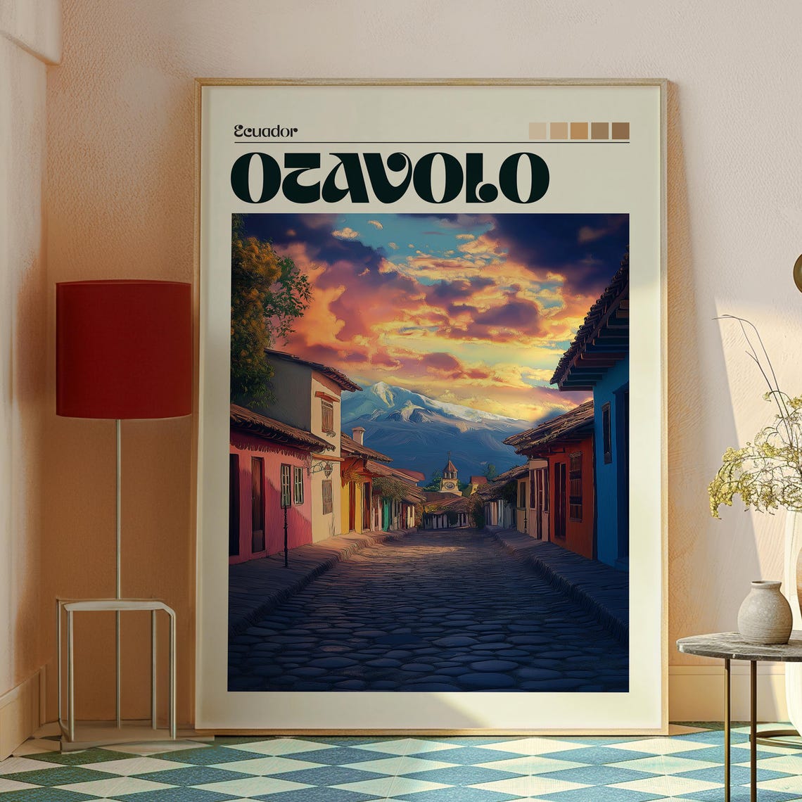 Otavalo Poster Ecuador Art Travel Print Wall Backpacking South America - Image 2