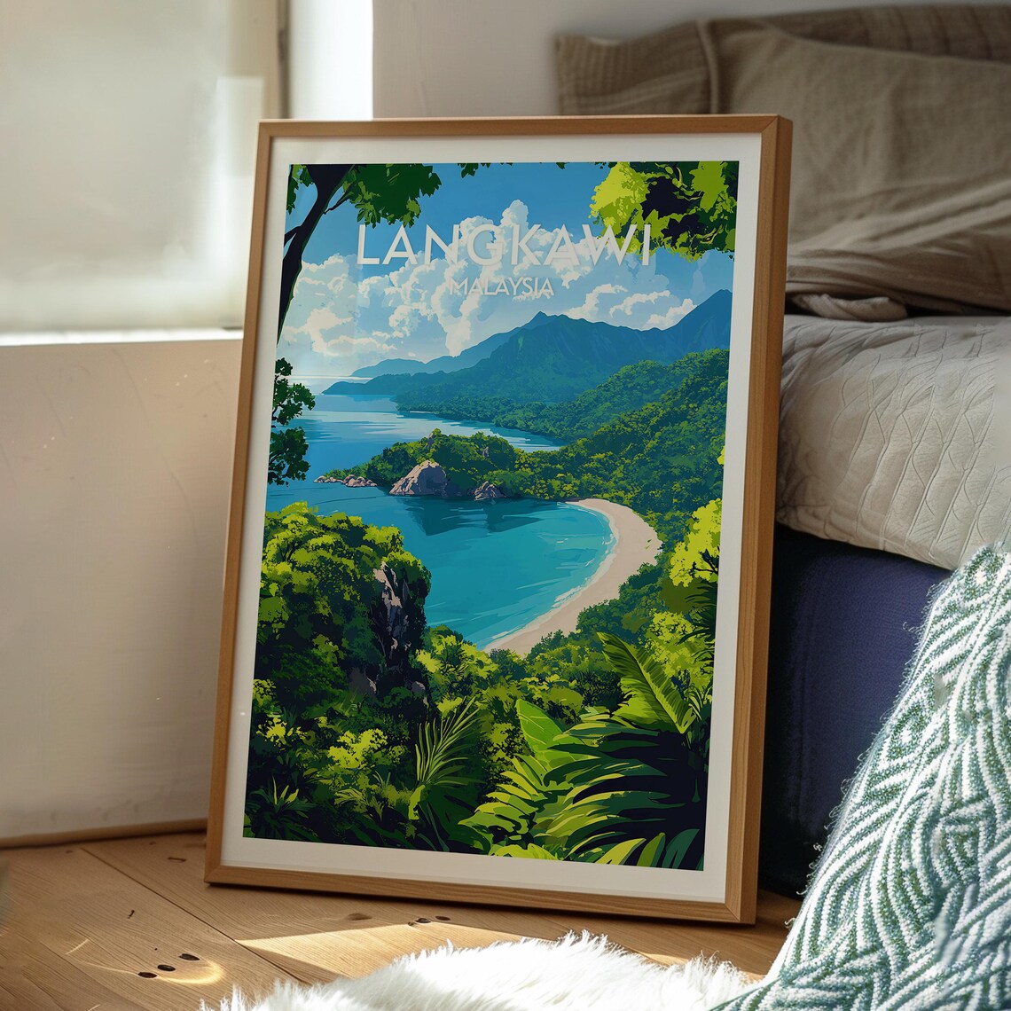 Langkawi Travel Poster, Malaysia Island Wall Art - Image 3