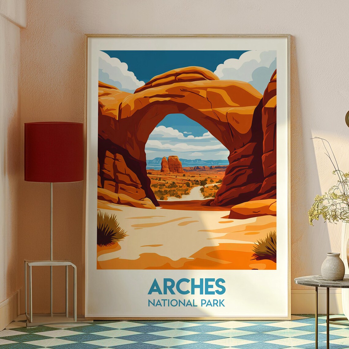 Arches National Park Utah Red Rock Natural Arch Desert Travel Poster - Image 2