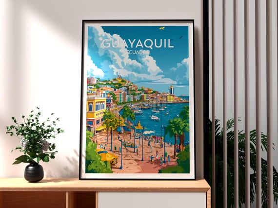 Guayaquil Poster Ecuador Art Travel Print Wall Backpacking South America