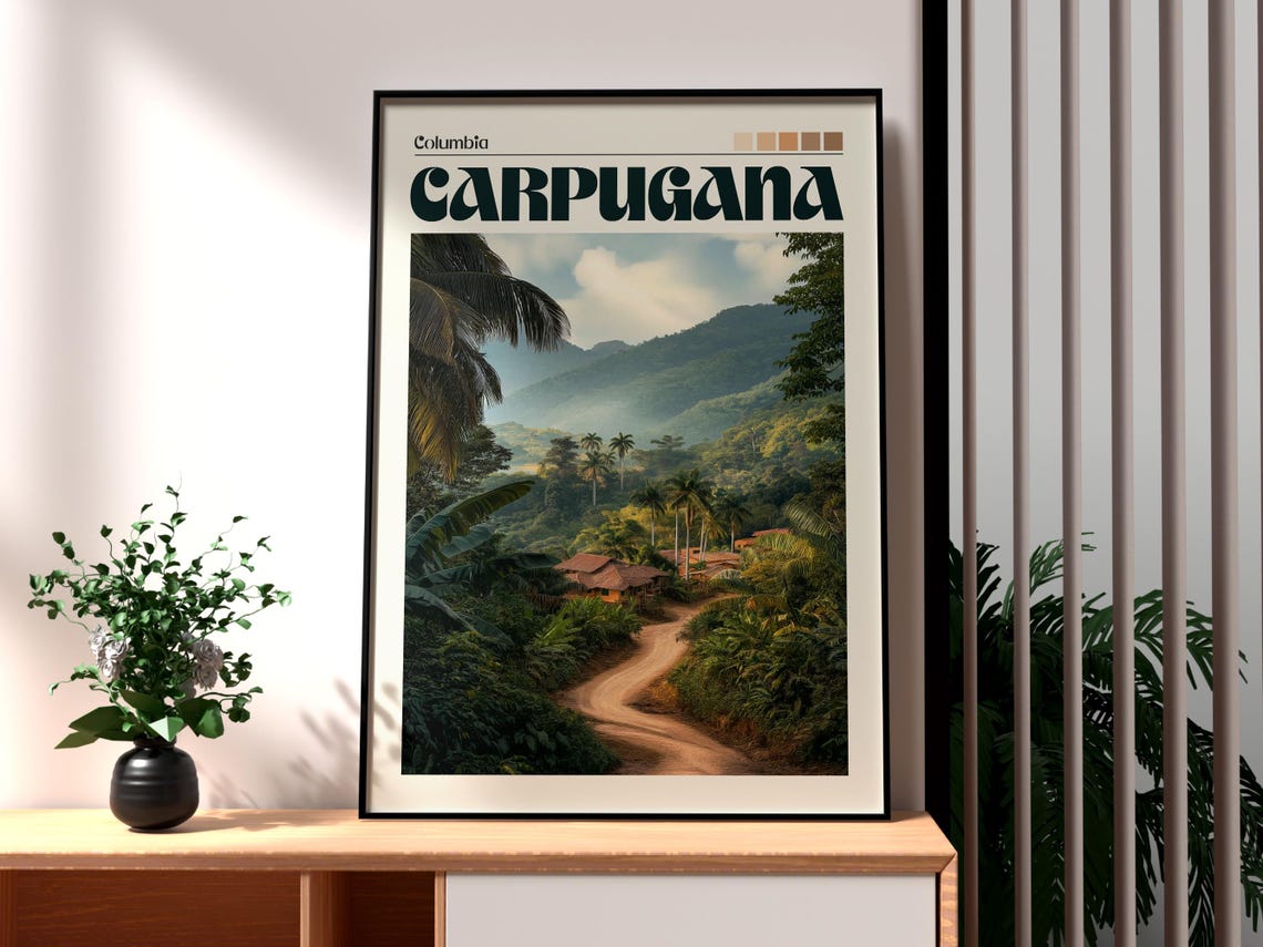 Carpugana Poster Colombia Travel Print Wall Art Backpacking South America