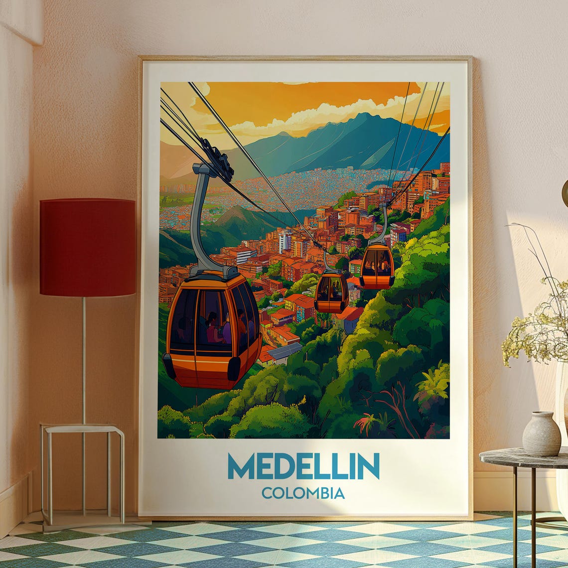 Medellin Poster Art Colombia Travel Print Wall Backpacking South America - Image 2