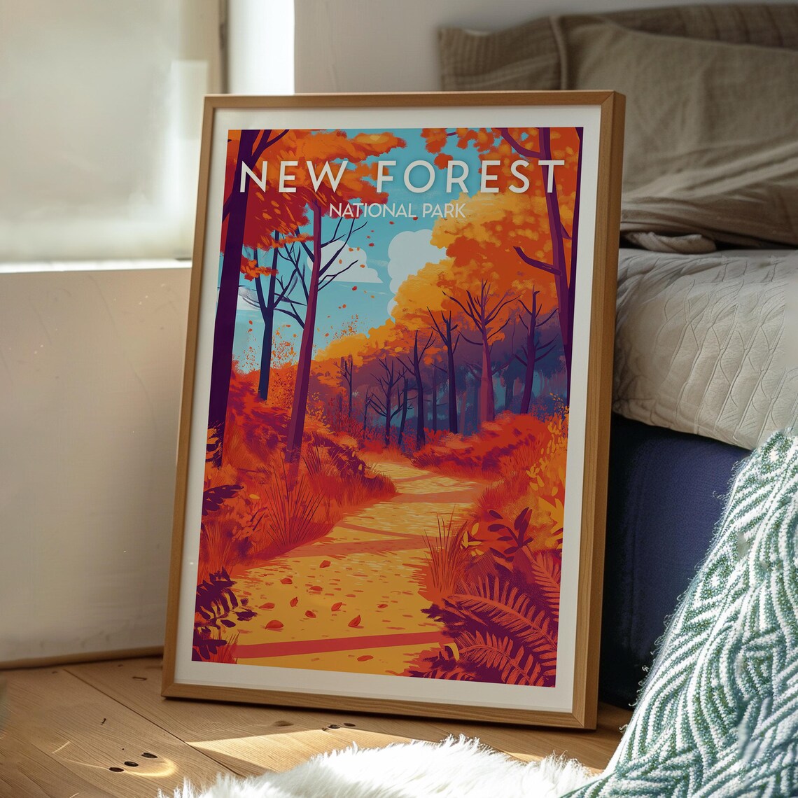 New Forest National Park Travel Poster, England Nature - Image 3