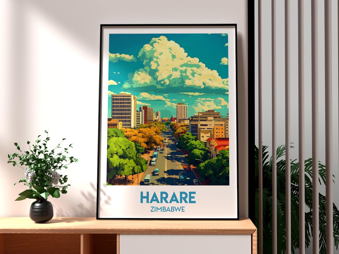 Harare Zimbabwe City Travel Poster