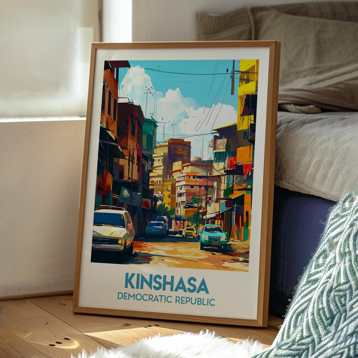 Kinshasa Democratic Republic Of Congo City Street Art Poster - Image 3