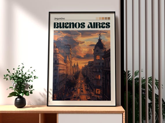 Buenos Aires Print Argentina Wall Art South America Poster Travel City