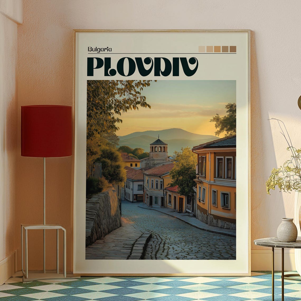 Plovdiv Travel Poster, Bulgaria City Art Print - Image 2