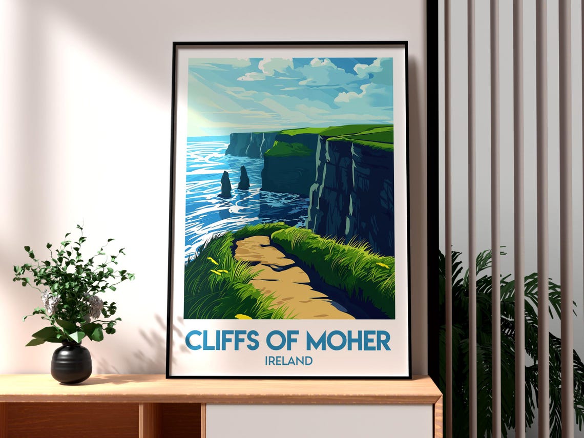 Cliffs Of Moher Ireland Dramatic Sea Cliffs Coastal Path Poster