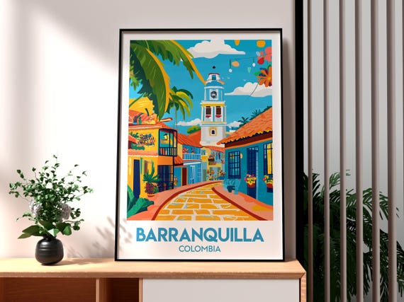 Barranquilla Poster Colombia Travel Print Wall Art Backpacking South America