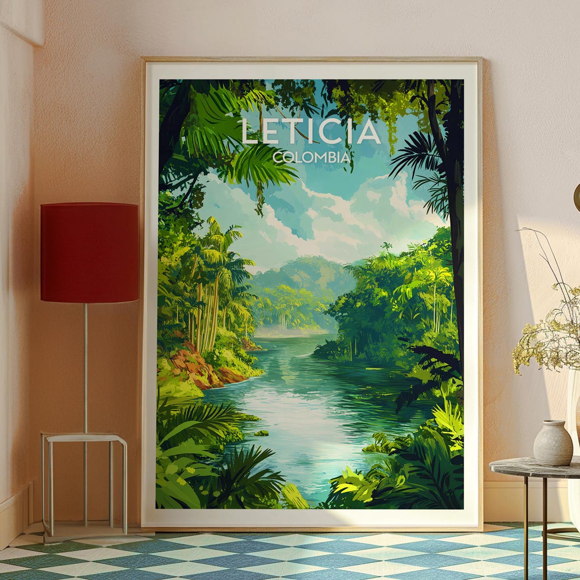 Leticia Poster Amazon River Colombia Travel Print Wall Art Backpacking South America - Image 2
