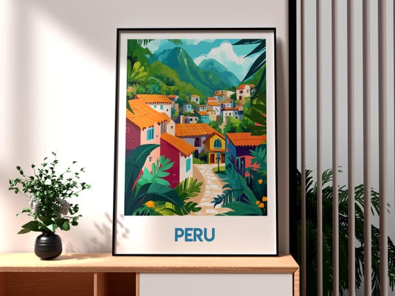 Peru Poster Art Travel Print Wall Lima Backpacking South America
