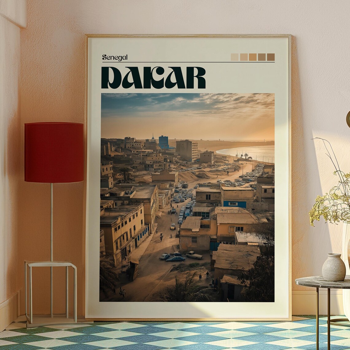 Dakar Senegal West Africa Coastal City Sunset Streets Travel Poster - Image 2