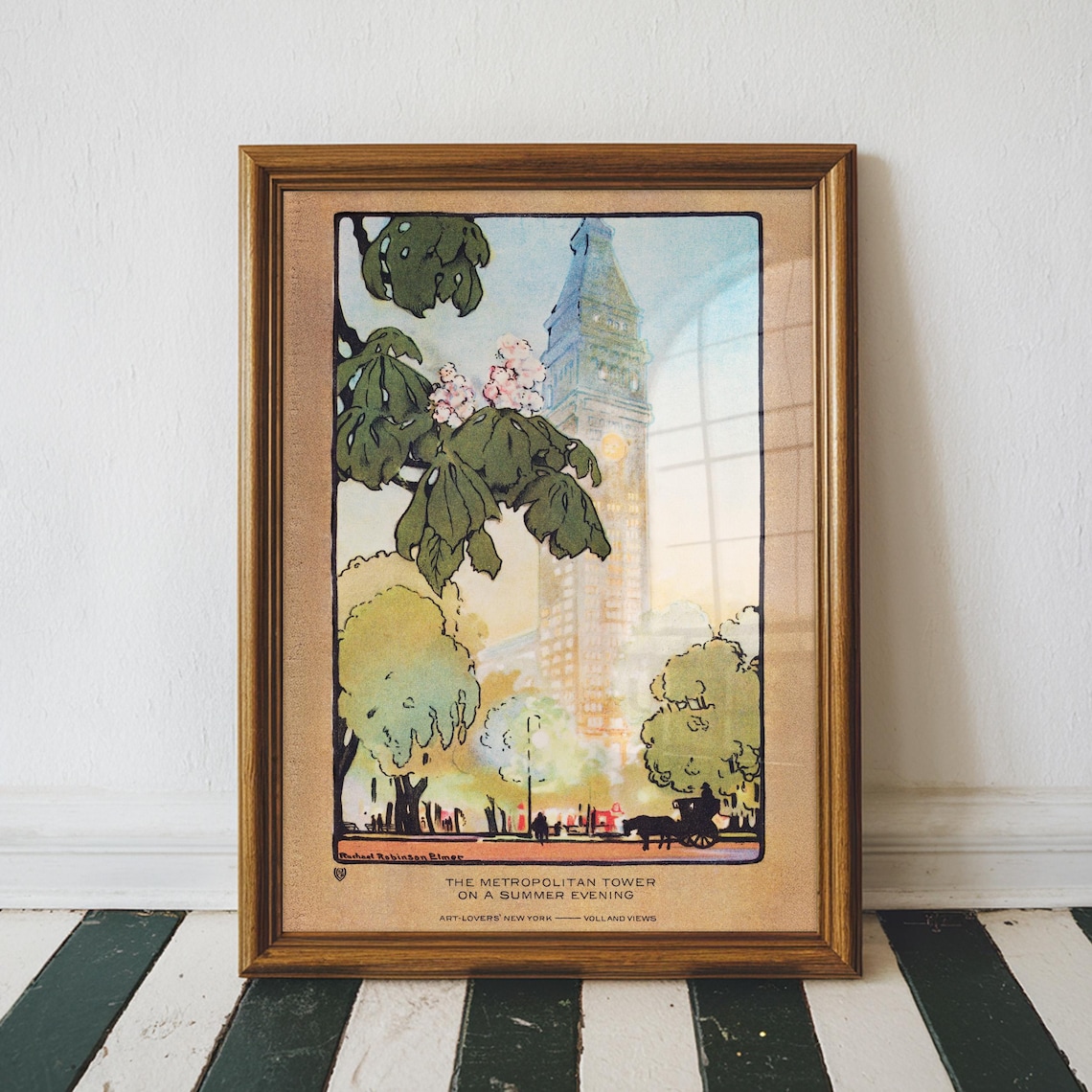 Rachael Robinson Elmer Metropolitan Tower Summer Evening Art Poster