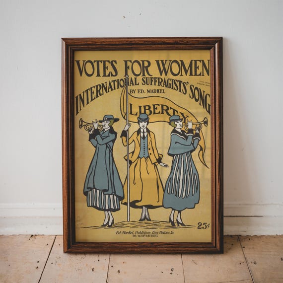 Feminist Poster Suffragette Posters Votes For Women Museum Print Wall Art