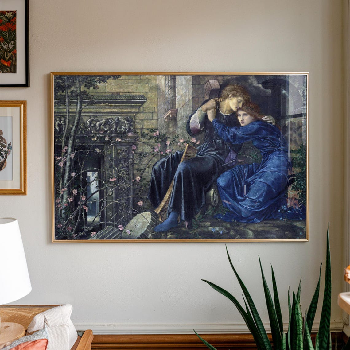 Love Among the Ruins Edward Burne Jones Pre Raphaelite Painting Poster
