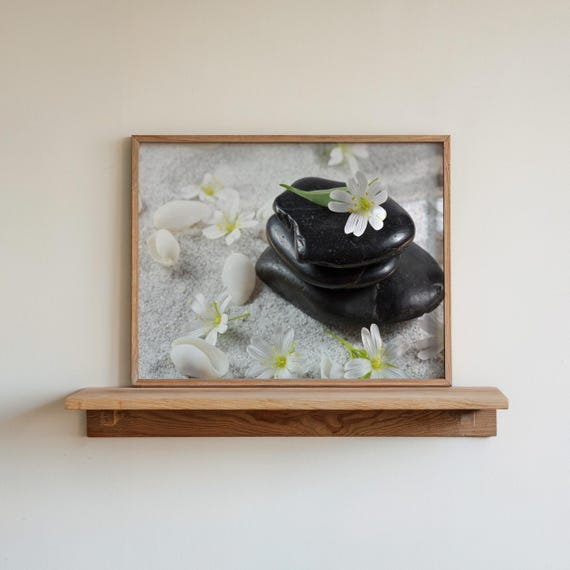 Floral Zen Stones Bathroom Wall Art Decor Canvas Prints Spa