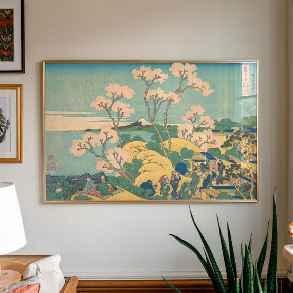Fuji From Gotenyama Katsushika Hokusai Print Japanese Wall Art Museum Japan Nature Painting