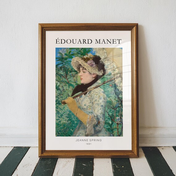 Edouard Manet Jeanne Spring 1881 Parasol Portrait Art Poster