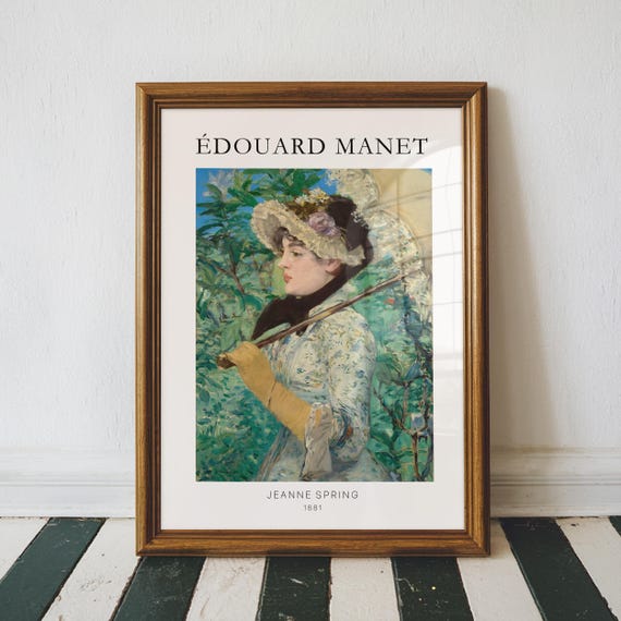 Jeanne Spring By Edouard Manet Famous Painter Prints Fine Art Decor Vintage Poster Wall Portrait Painting Print