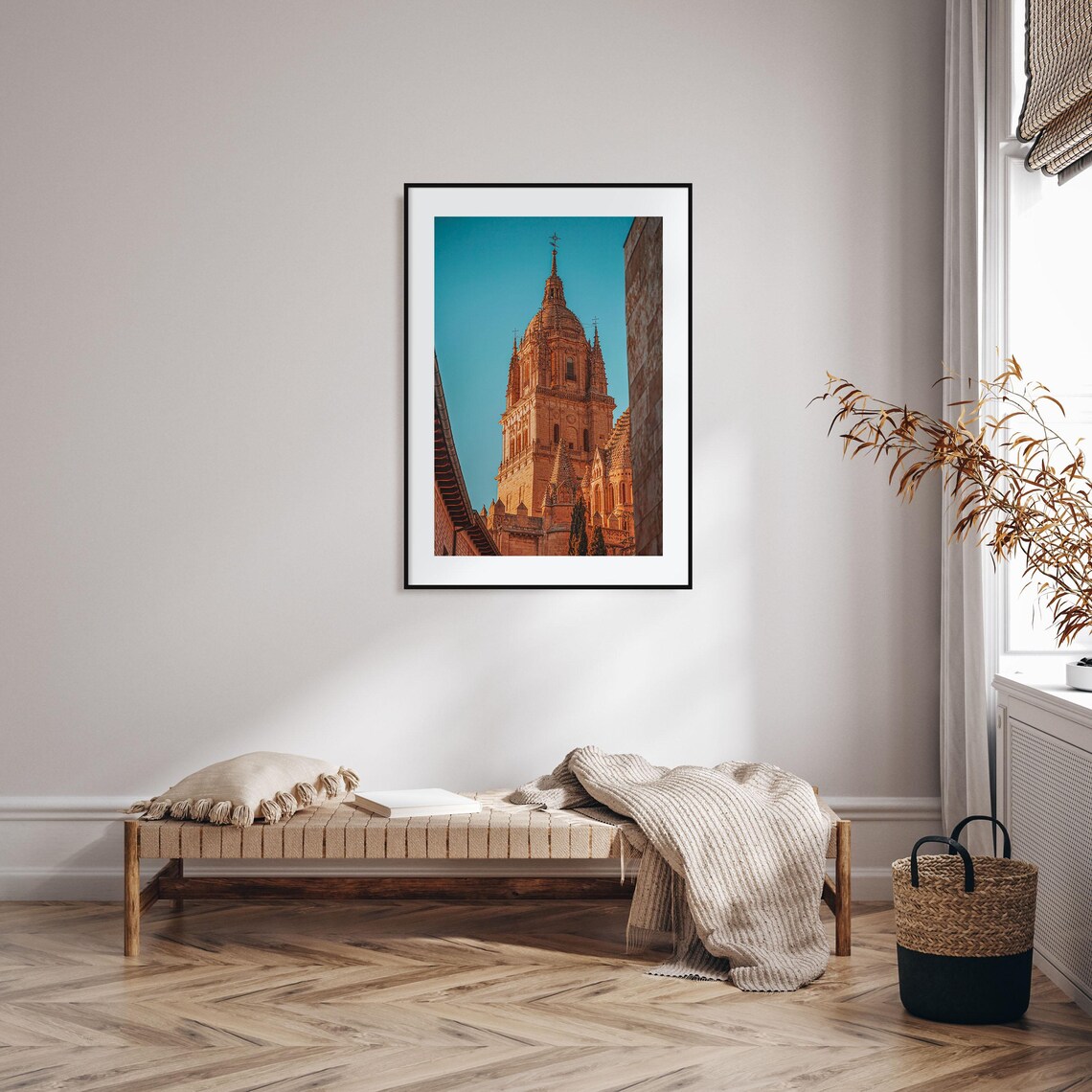Salamanca Cathedral Tower Golden Stone Gothic Detail View Poster - Image 2