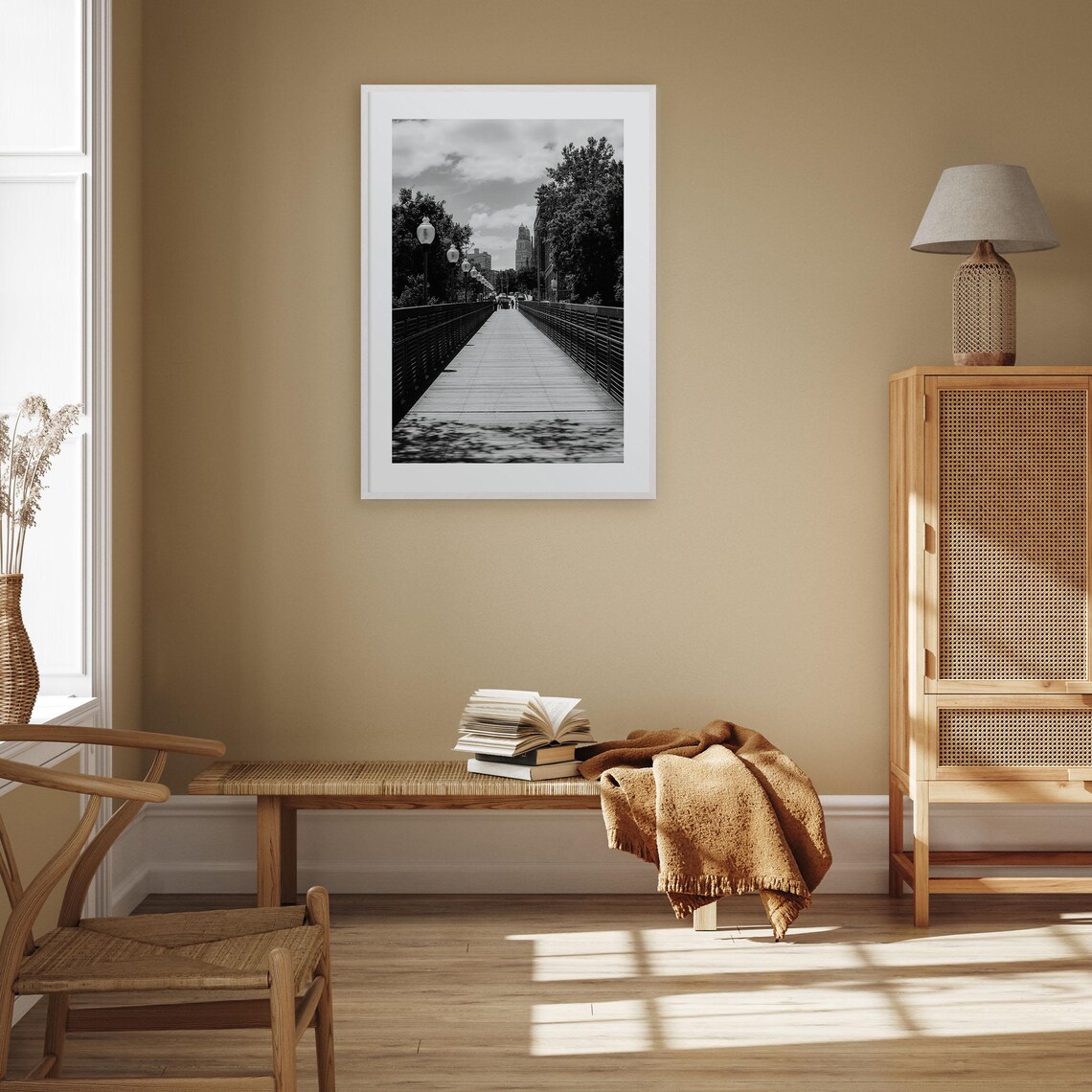 Kansas City Black And White Travel Poster, Map Art Print - Image 3