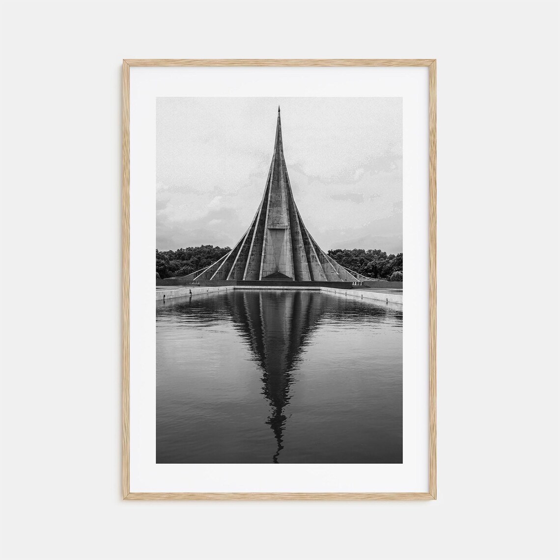Bangladesh National Martyrs Memorial Black and White Photo Poster