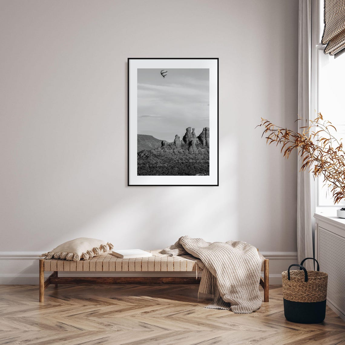 Sedona Photo Poster Print Sedona Black And White Wall Art Sedona Wall Photography Sedona Travel Sedona Map Poster - Image 2
